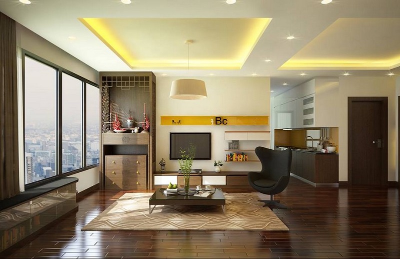 bàn thờ ở phòng khách